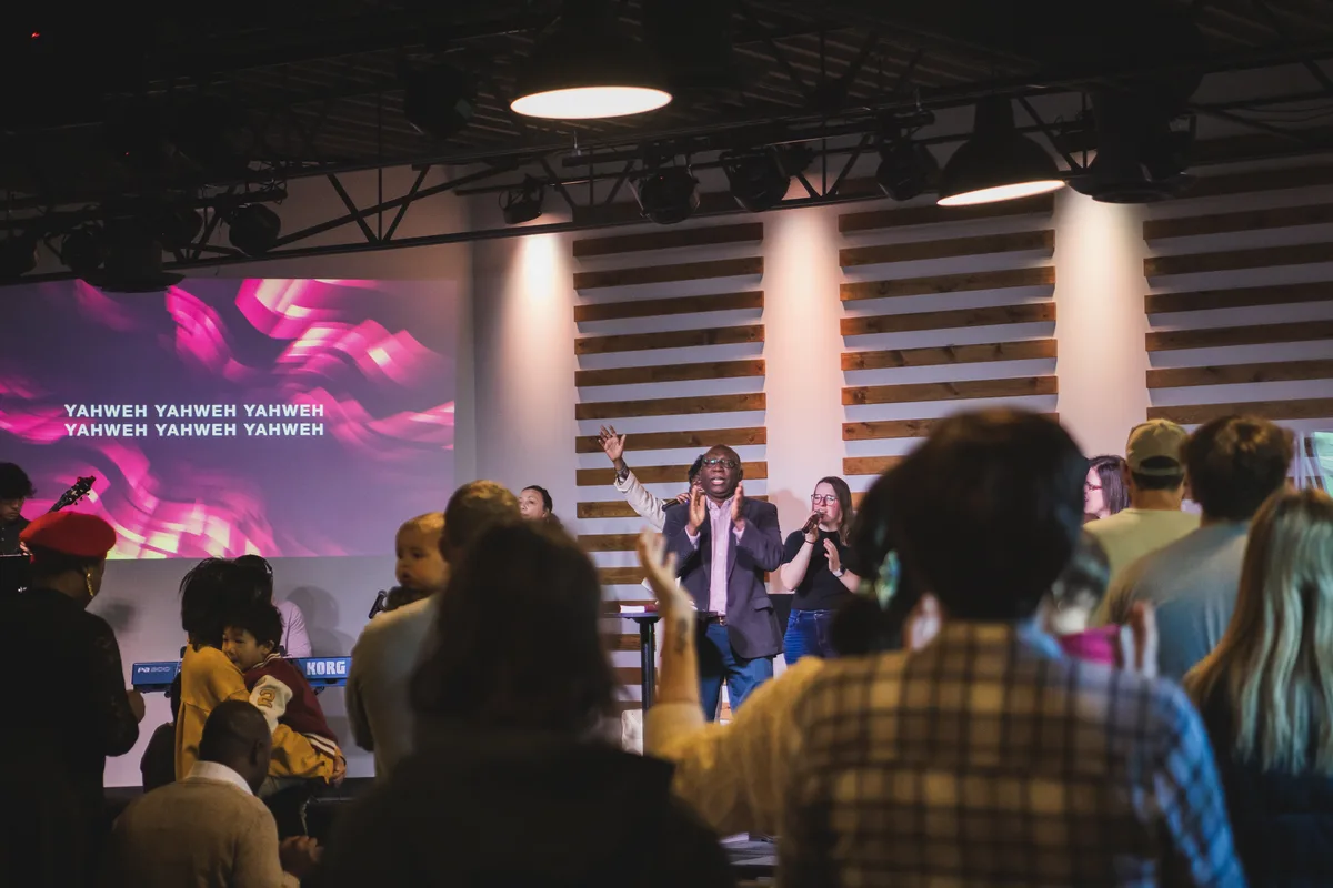 Worship service at Joy Fountain Church